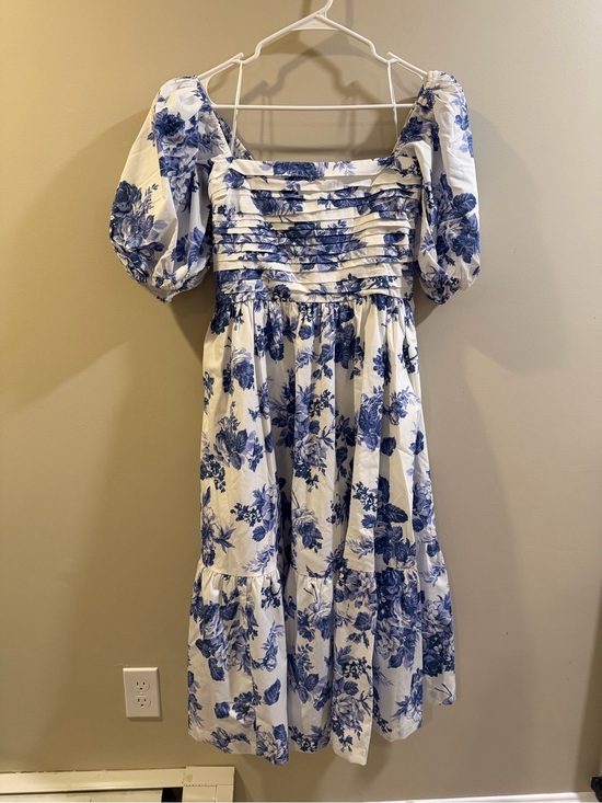 Abercrombie & Fitch Dresses & Skirts - Abercrombie & Fitch White Dress with Blue Trim